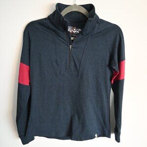 Marine Layer Weekend Sport Victoria Quarter Zip – Navy/Retro Red – Small